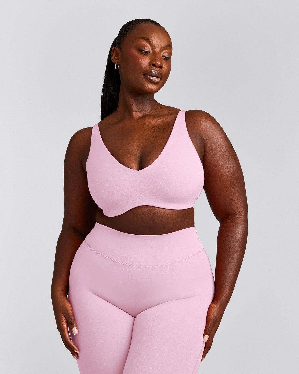 SoftMotionTM Scoop Back Bralette | Chalk Pink