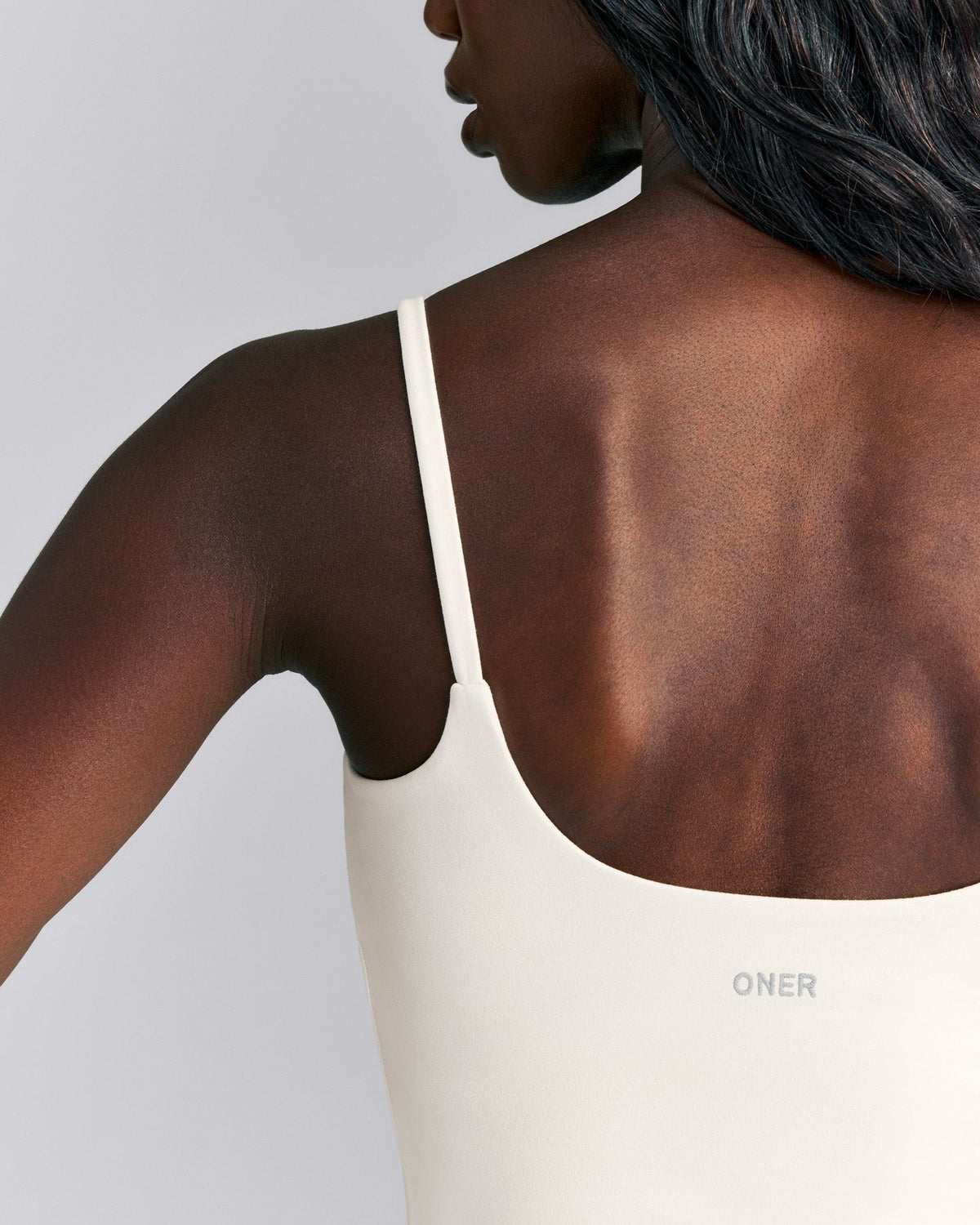 SoftMotionTM Strappy Tank Top with Built in Bra Shelf | Marshmallow White
