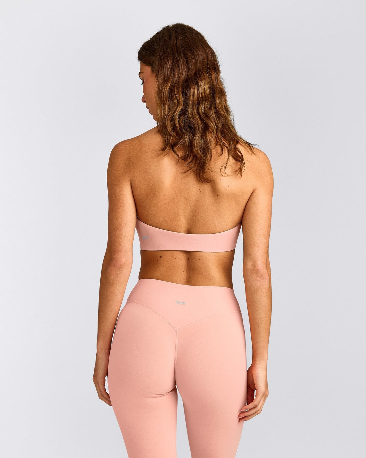 SoftMotionTM Minimal Halter Neck Bralette | Peach Orange