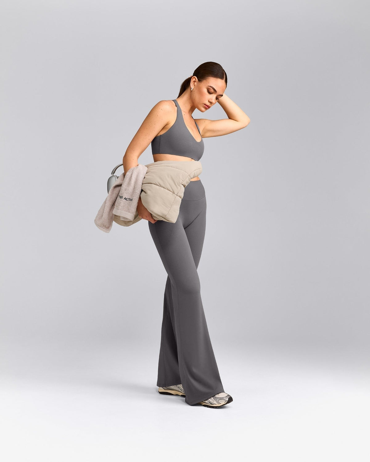 SoftMotionTM Flared Pants | Ash Gray