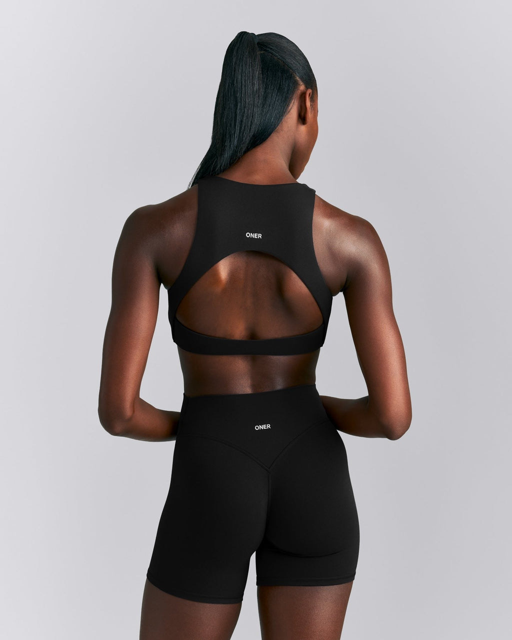 SoftMotionTM High Neck Sports Bra | Black