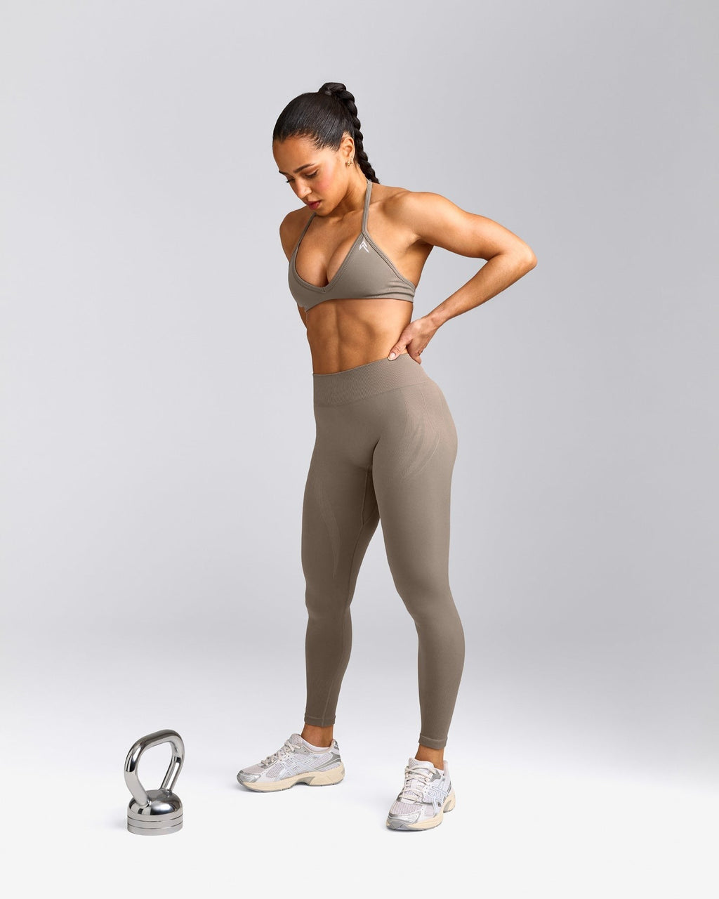 EnhanceLiftTM Seamless Minimal Halter Neck Bralette | Warm Minky