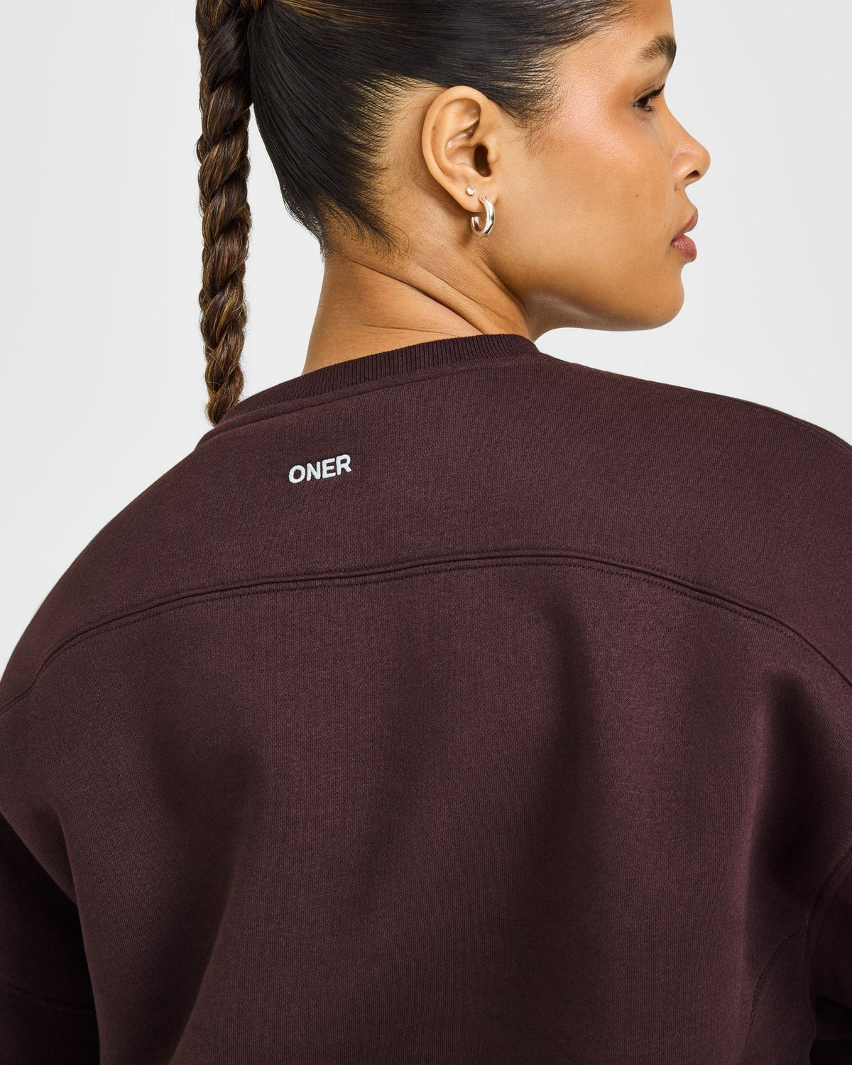 Foundations Crew Neck Sweatshirt | Plum Brown
