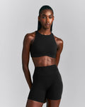 SoftMotionTM High Neck Sports Bra | Black