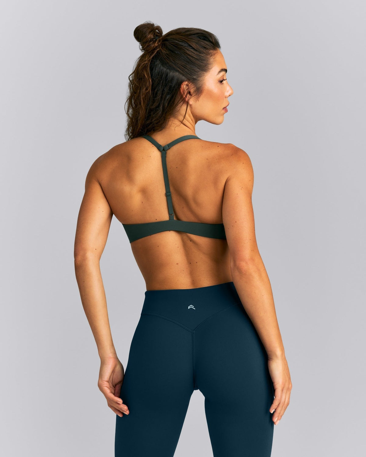 UnifiedMoveTM T Back Minimal Bralette | Shadow Green