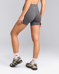 SoftMotionTM High Waisted Shorts 6" | Ash Gray
