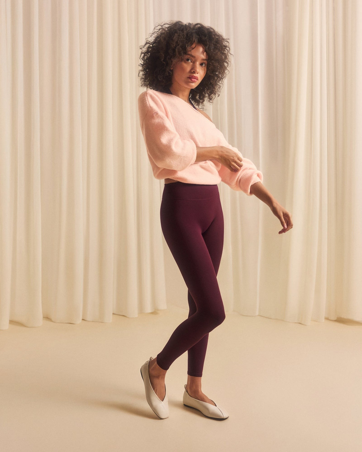SoftMotionTM High Waisted Leggings | Cherry Lacquer Purple