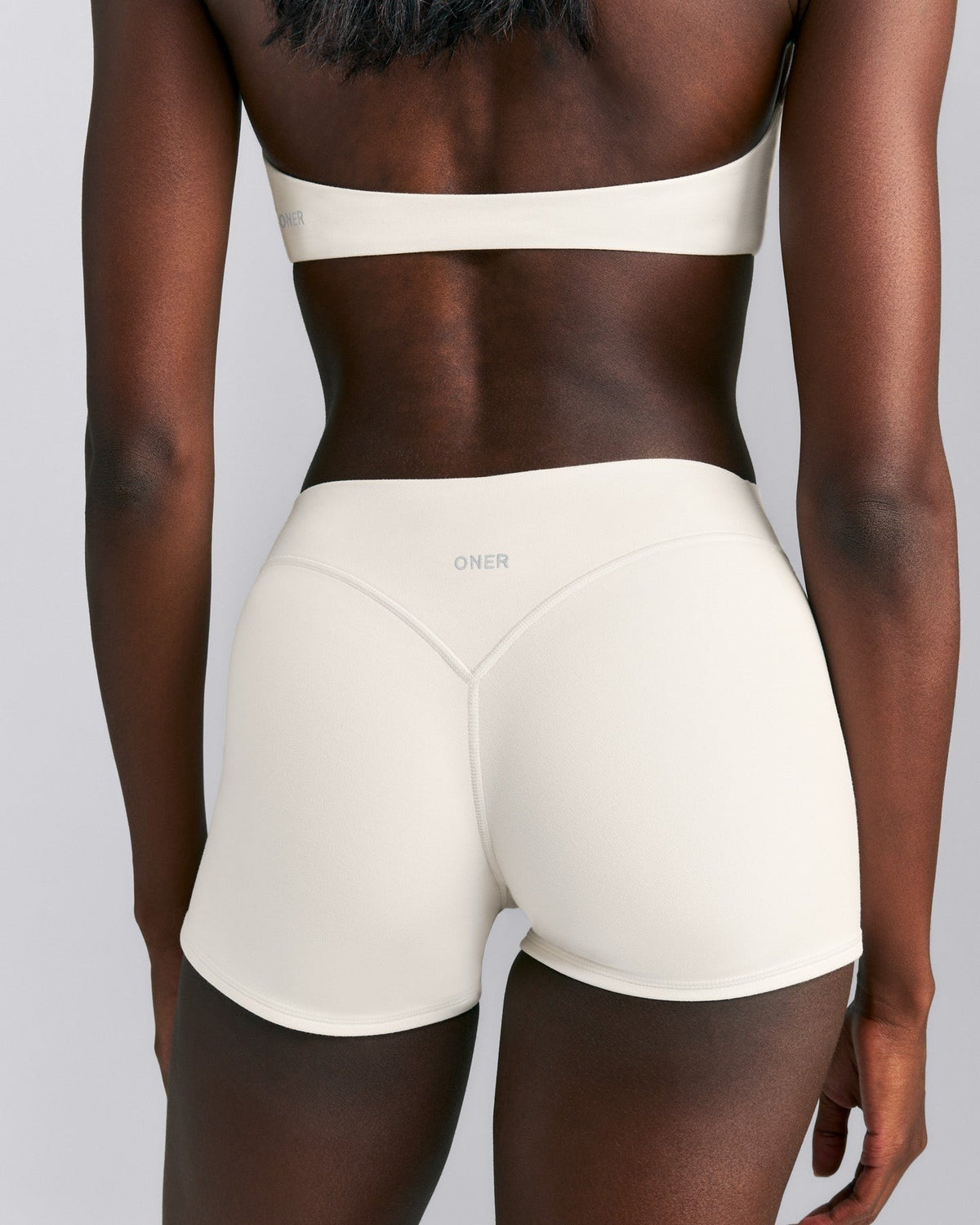SoftMotionTM Double Layer Mid Rise Micro Shorts 4" | Marshmallow White