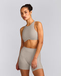 SoftMotionTM High Neck Sports Bra | Warm Sand