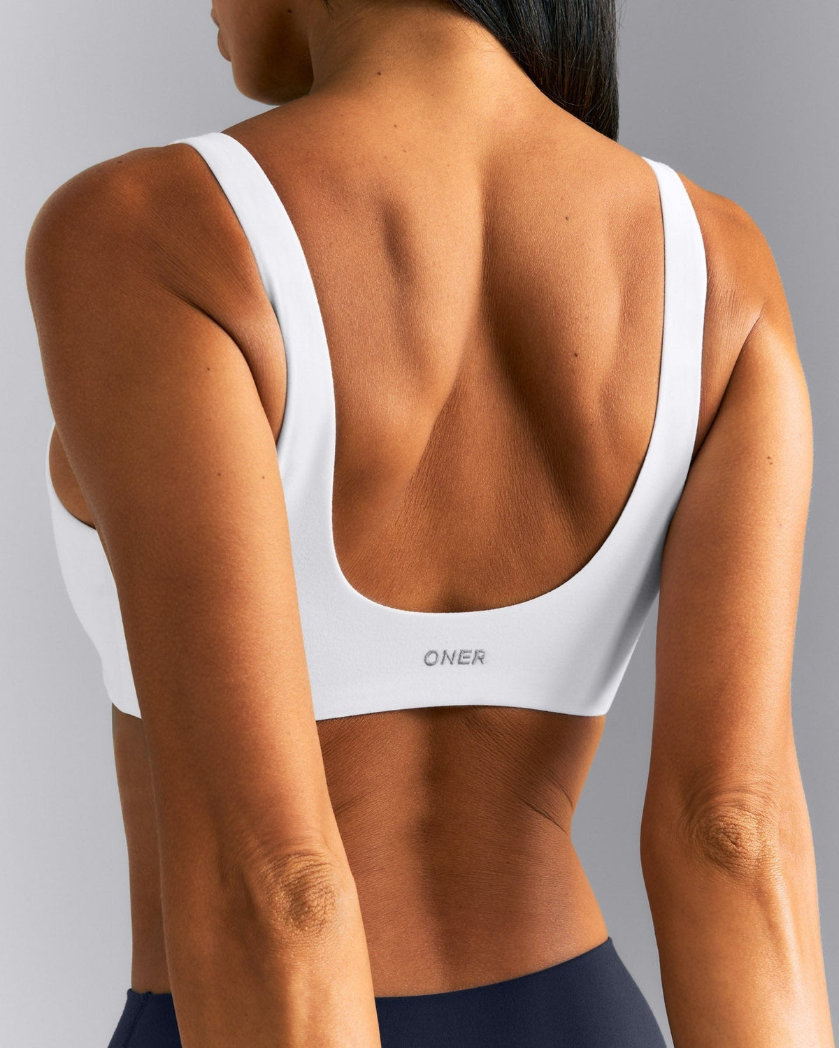 SoftMotionTM Scoop Back Bralette | White