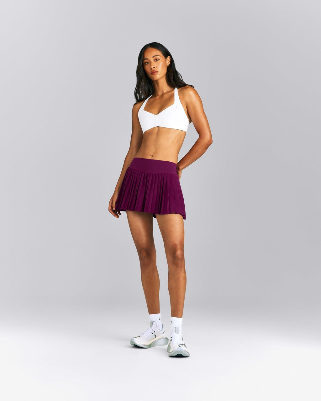 AirMoveTM Pleated Skort with Pockets | Ripe Fig