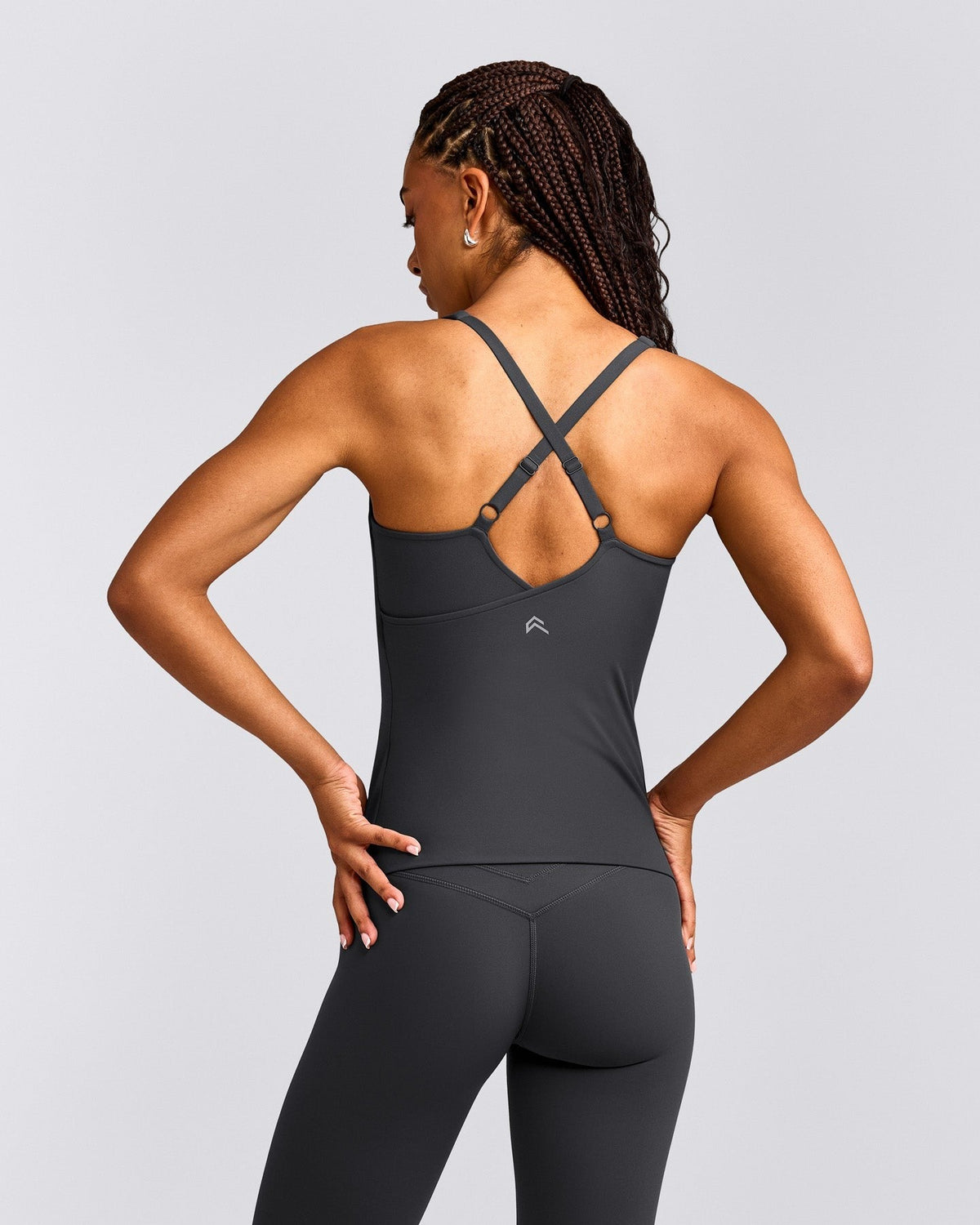 UnifiedMoveTM V Neck Cross Back Tank Top | Coal