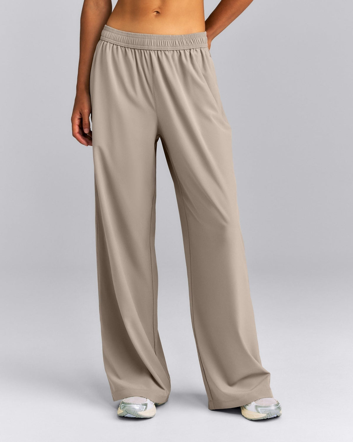 AirMoveTM Straight Leg Drawcord Pants | Warm Sand