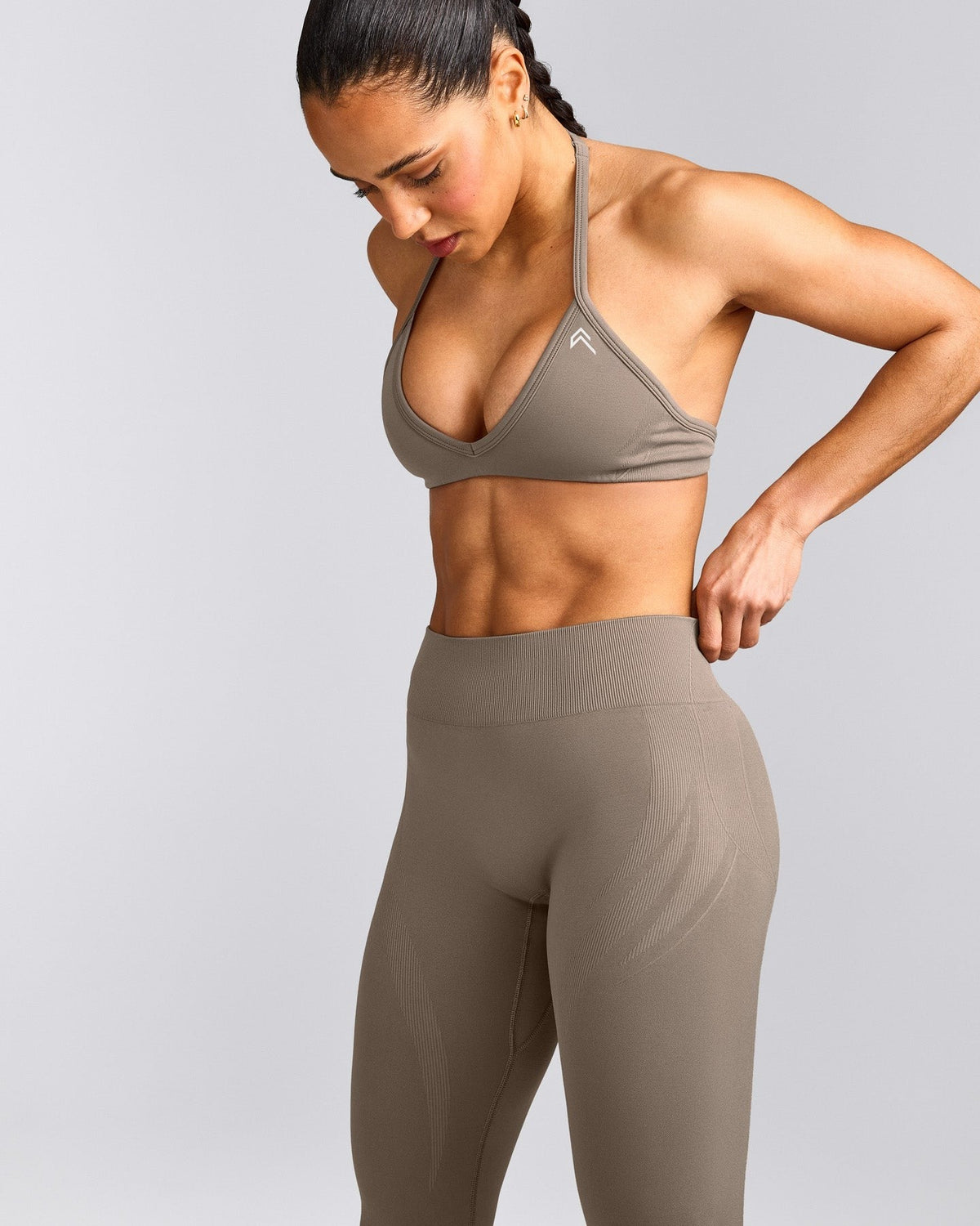 EnhanceLiftTM Seamless Minimal Halter Neck Bralette | Warm Minky