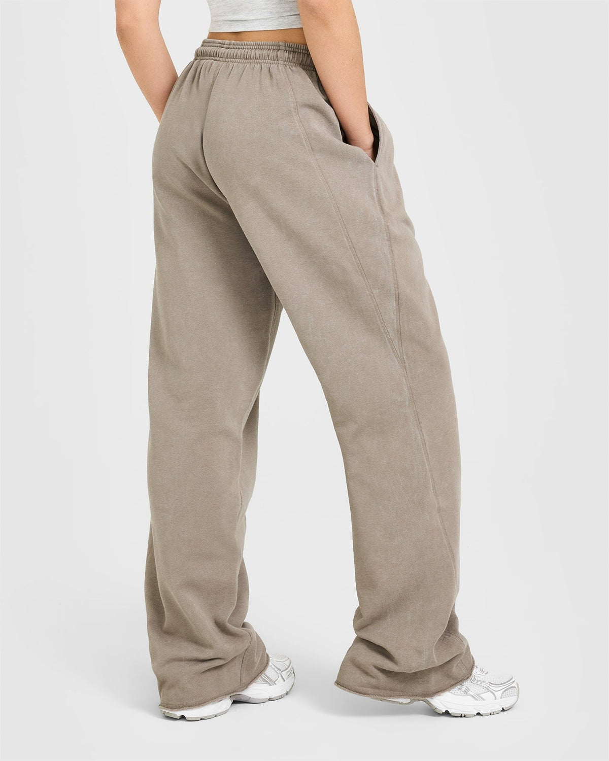 Raw Lounge Wide Leg Sweatpants | Washed Minky