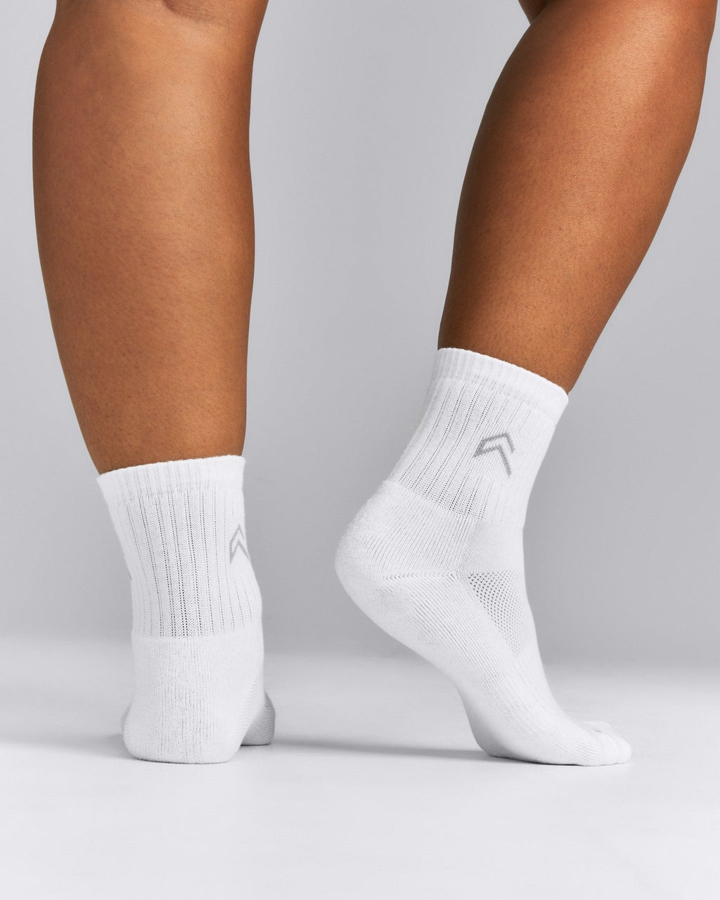 Mid Crew Socks 3 Pack | White