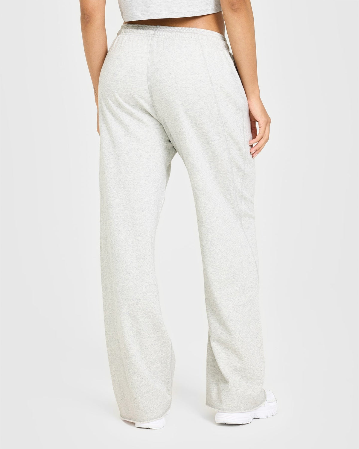 Raw Lounge Wide Leg Sweatpants | Light Gray Marl