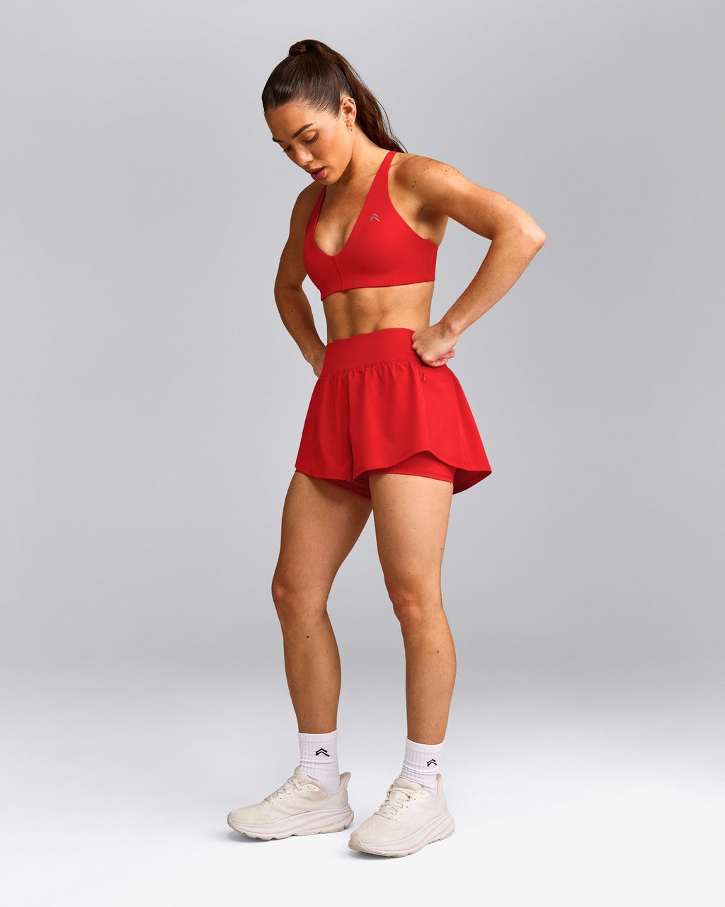UnifiedMoveTM Double Layer Shorts 5" | Muscle Mommy Red