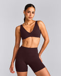 SoftMotionTM Scoop Back Bralette | Plum Brown