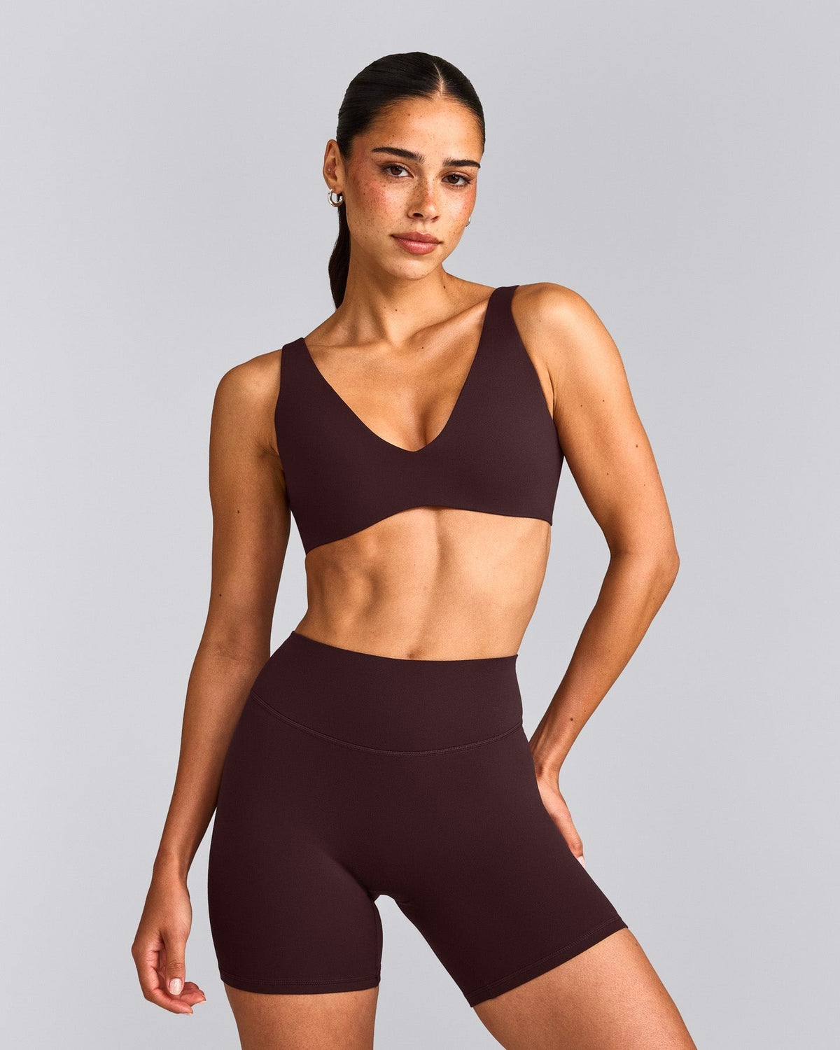 SoftMotionTM Scoop Back Bralette | Plum Brown