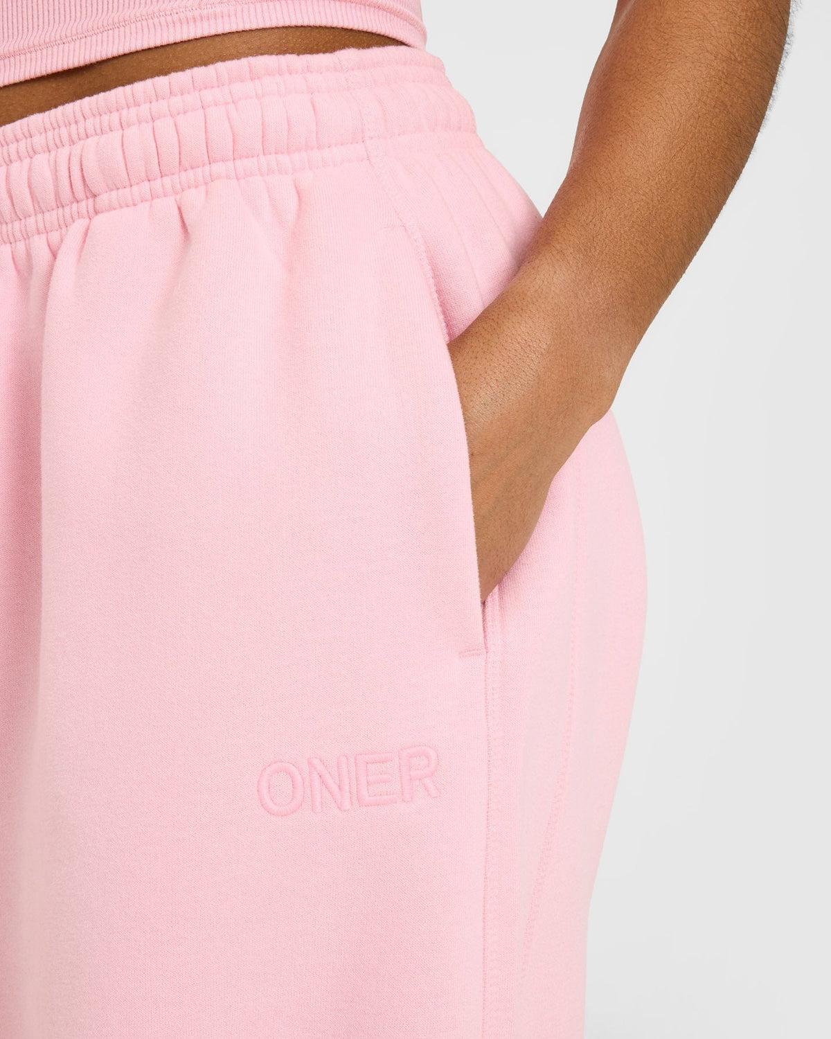 Foundations Oversized Cuffed Sweatpants | Petal Pink