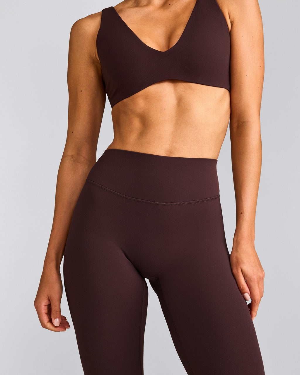 SoftMotionTM High Waisted Leggings | Plum Brown