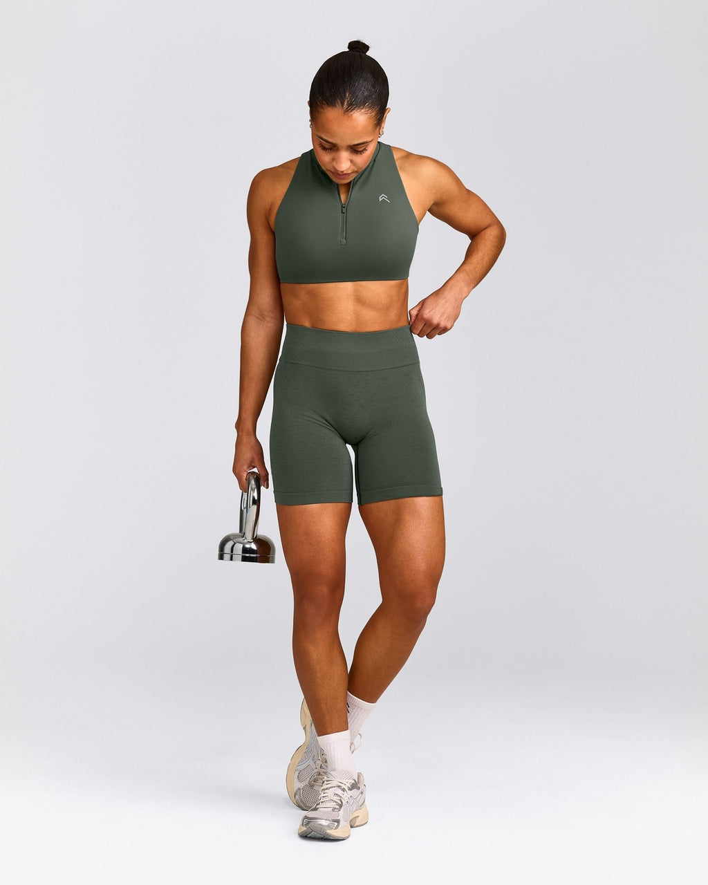 EffortlessLiftTM Seamless Mid Rise Shorts | Dark Khaki