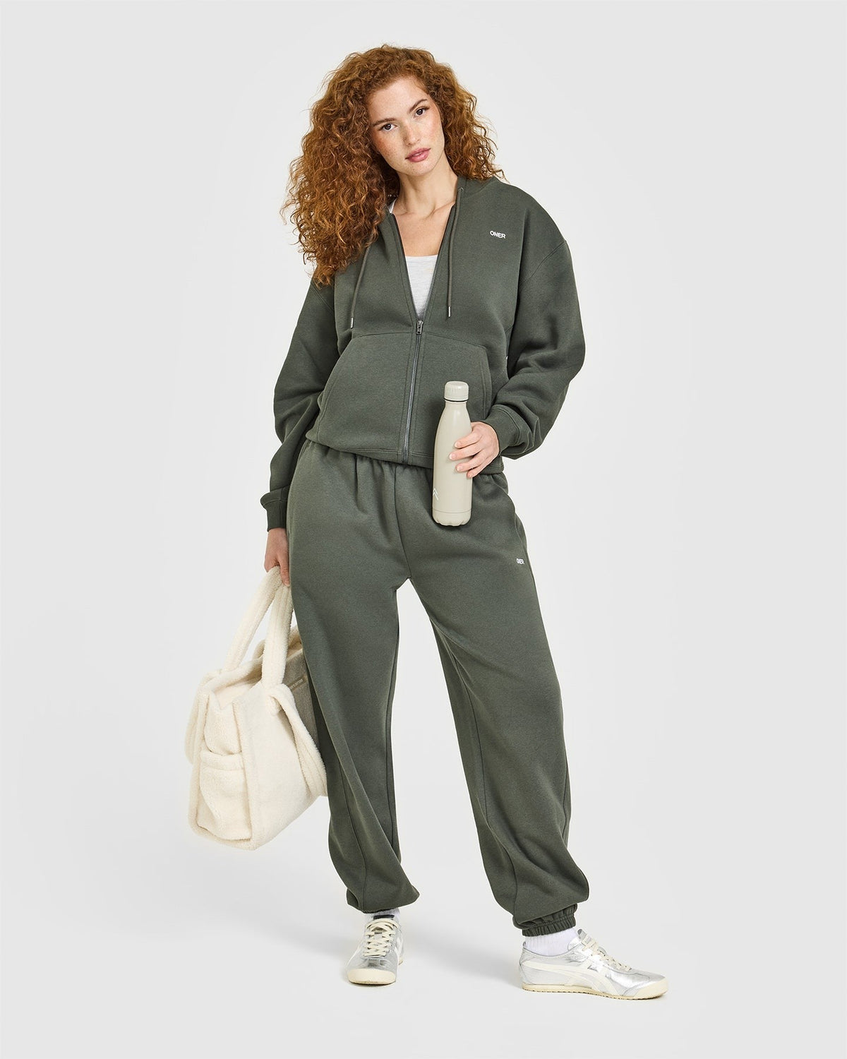 Foundations Zip Up Hoodie | Dark Khaki