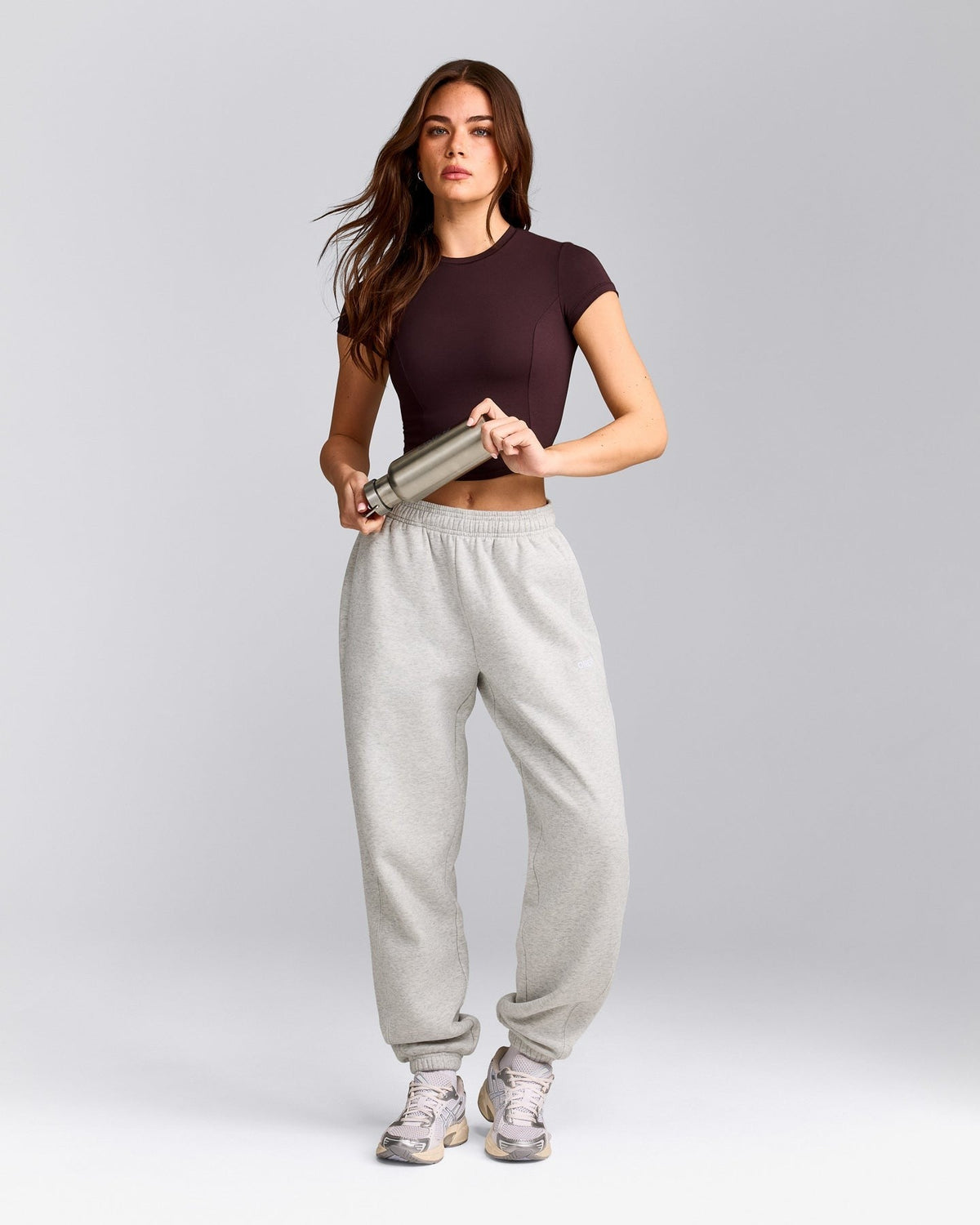 MellowTM Motion Crew Neck Mid Top | Plum Brown