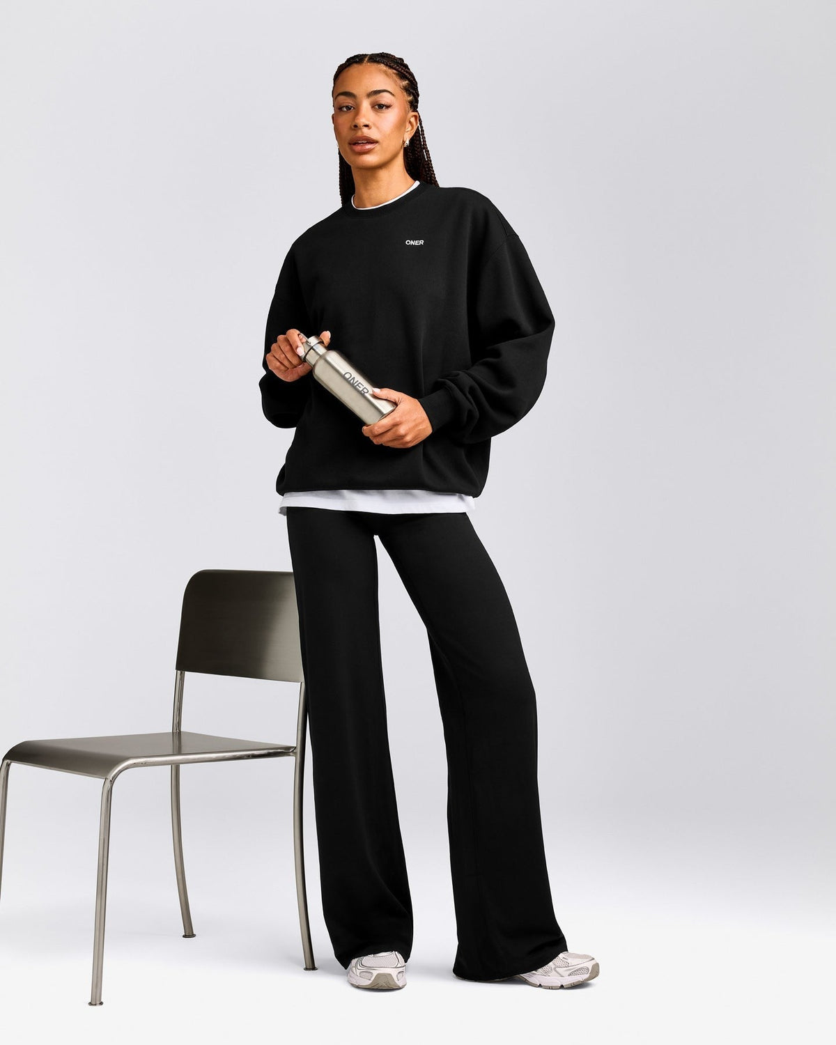Foundations Cosy Crew Neck Sweatshirt | Black