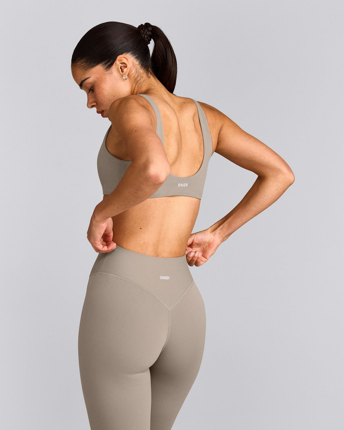 SoftMotionTM Scoop Back Bralette | Warm Sand