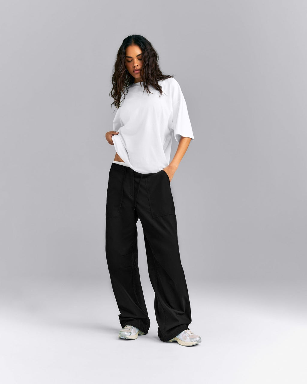 Oversized Cotton Short Sleeve Tee | White