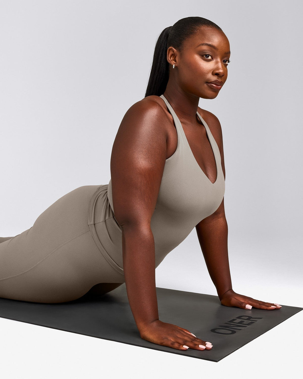 SoftMotionTM Racer Back Tank Top with Built in Bra Shelf | Warm Sand