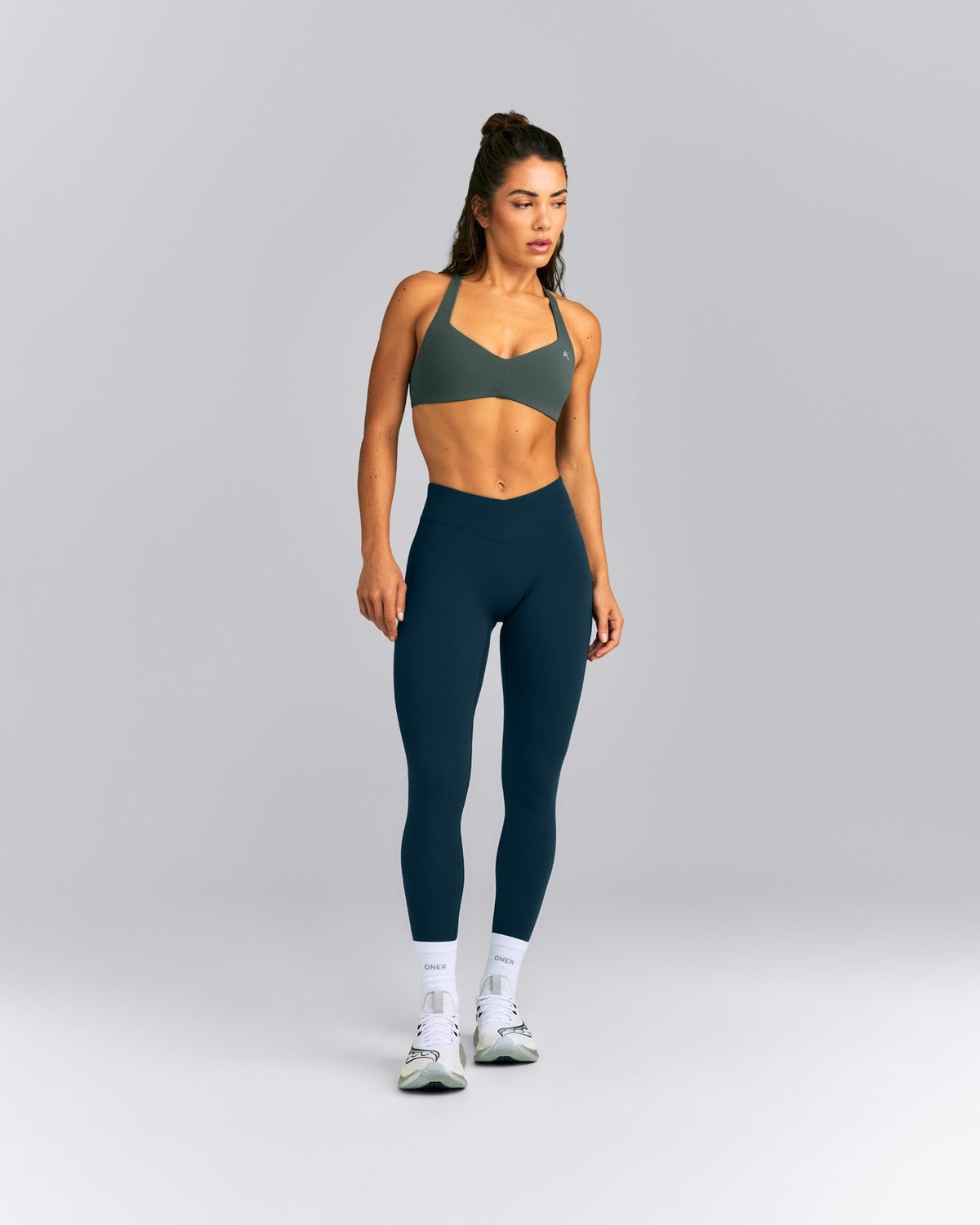 UnifiedMoveTM T Back Minimal Bralette | Shadow Green