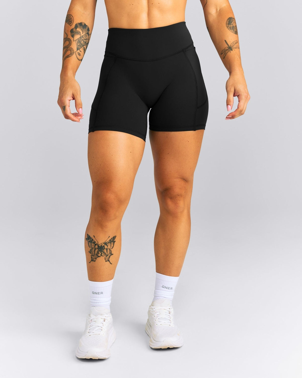 UnifiedMoveTM High Waisted Pocket Shorts with Bonding | Black