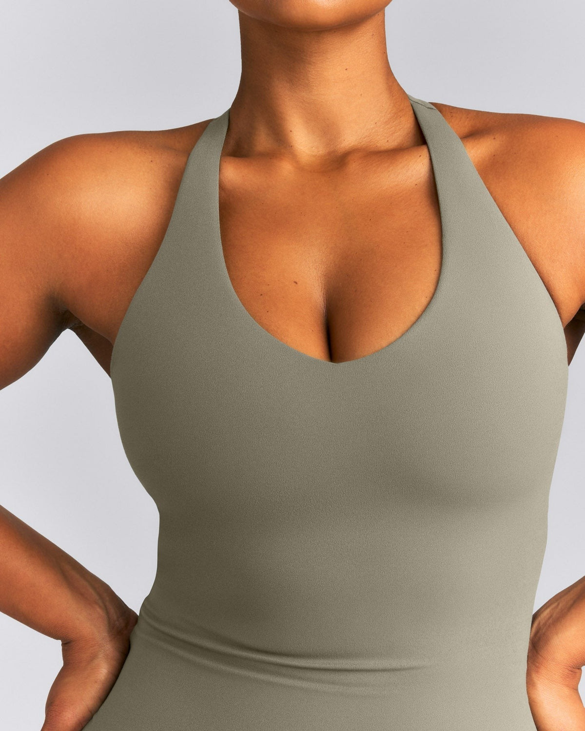 SoftMotionTM Racer Back Tank Top with Built in Bra Shelf | Alpine Green