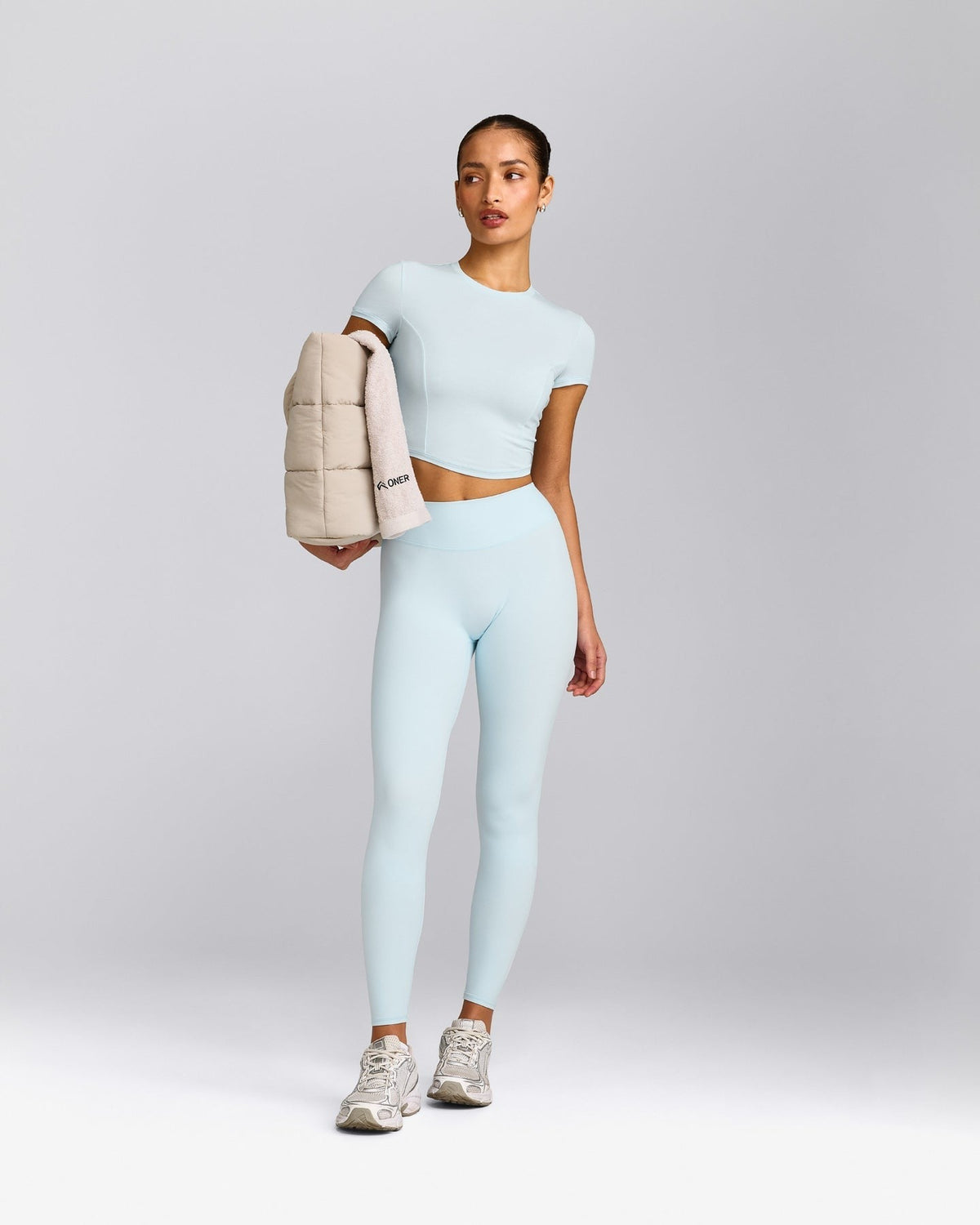 SoftMotionTM High Waisted Leggings | Cloud Blue