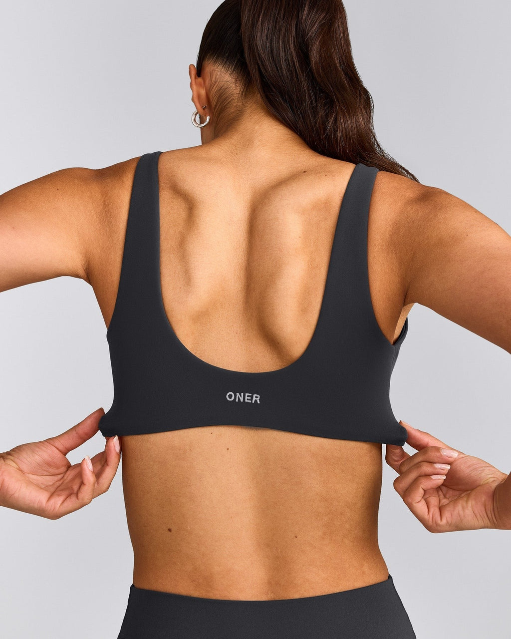 SoftMotionTM Scoop Back Bralette | Coal
