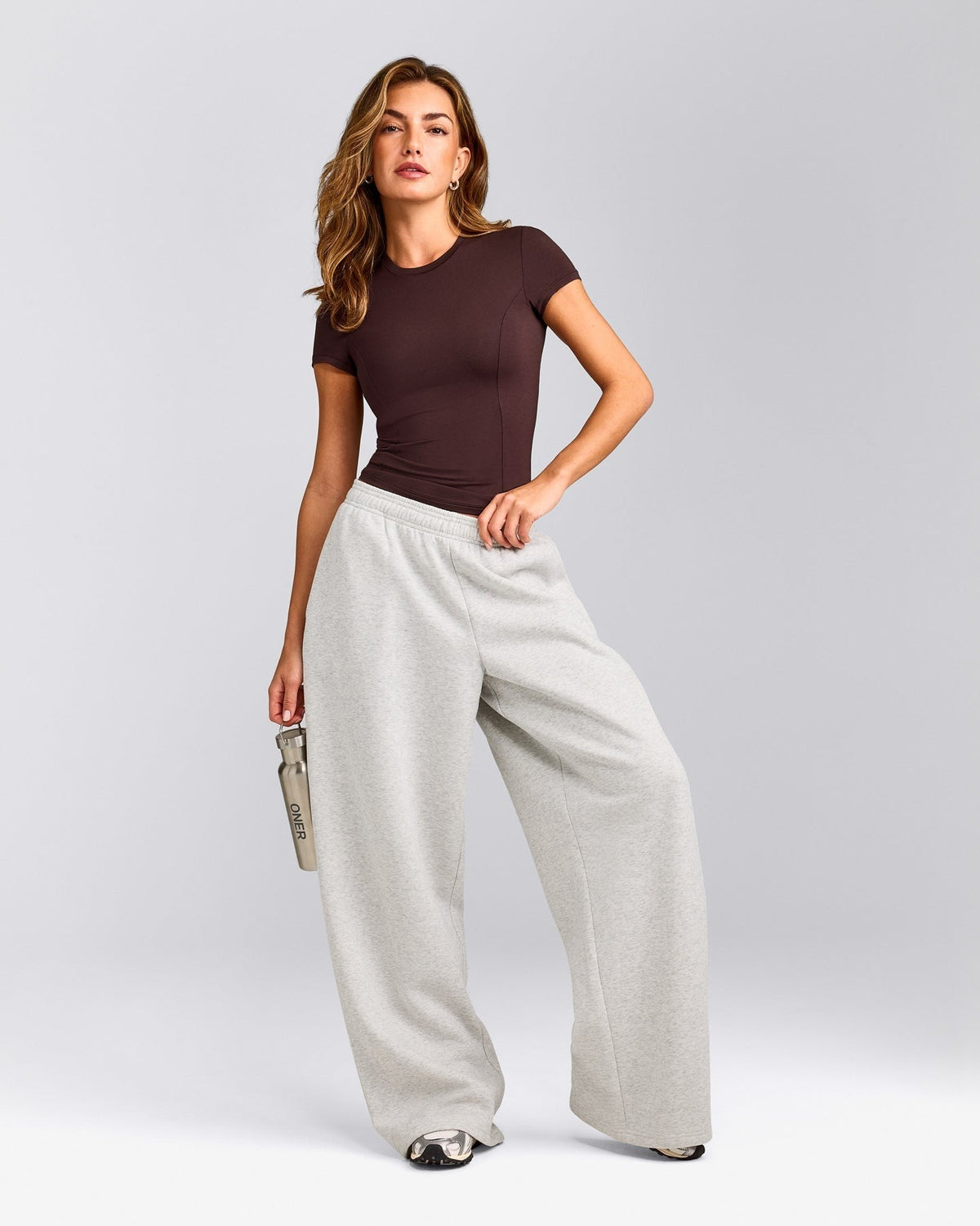 MellowTM Motion Crew Neck Top | Plum Brown