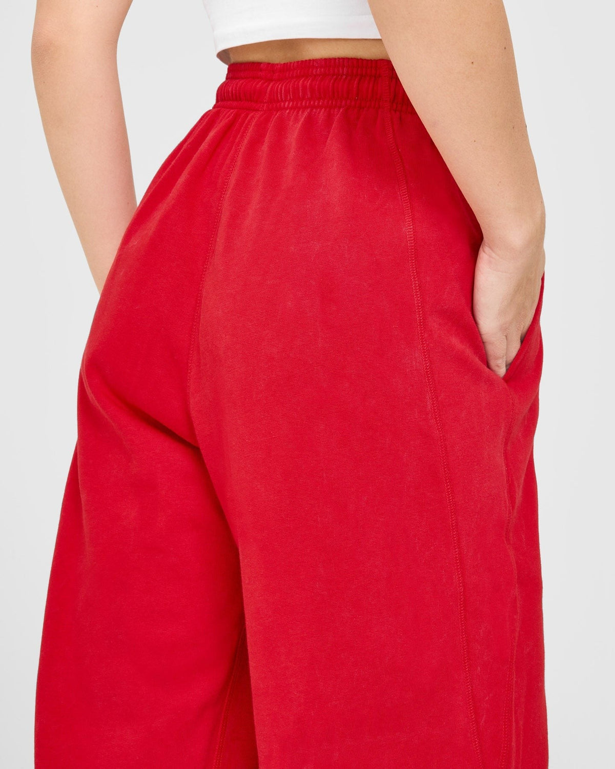 Raw Lounge Wide Leg Sweatpants | Washed Fiery Red
