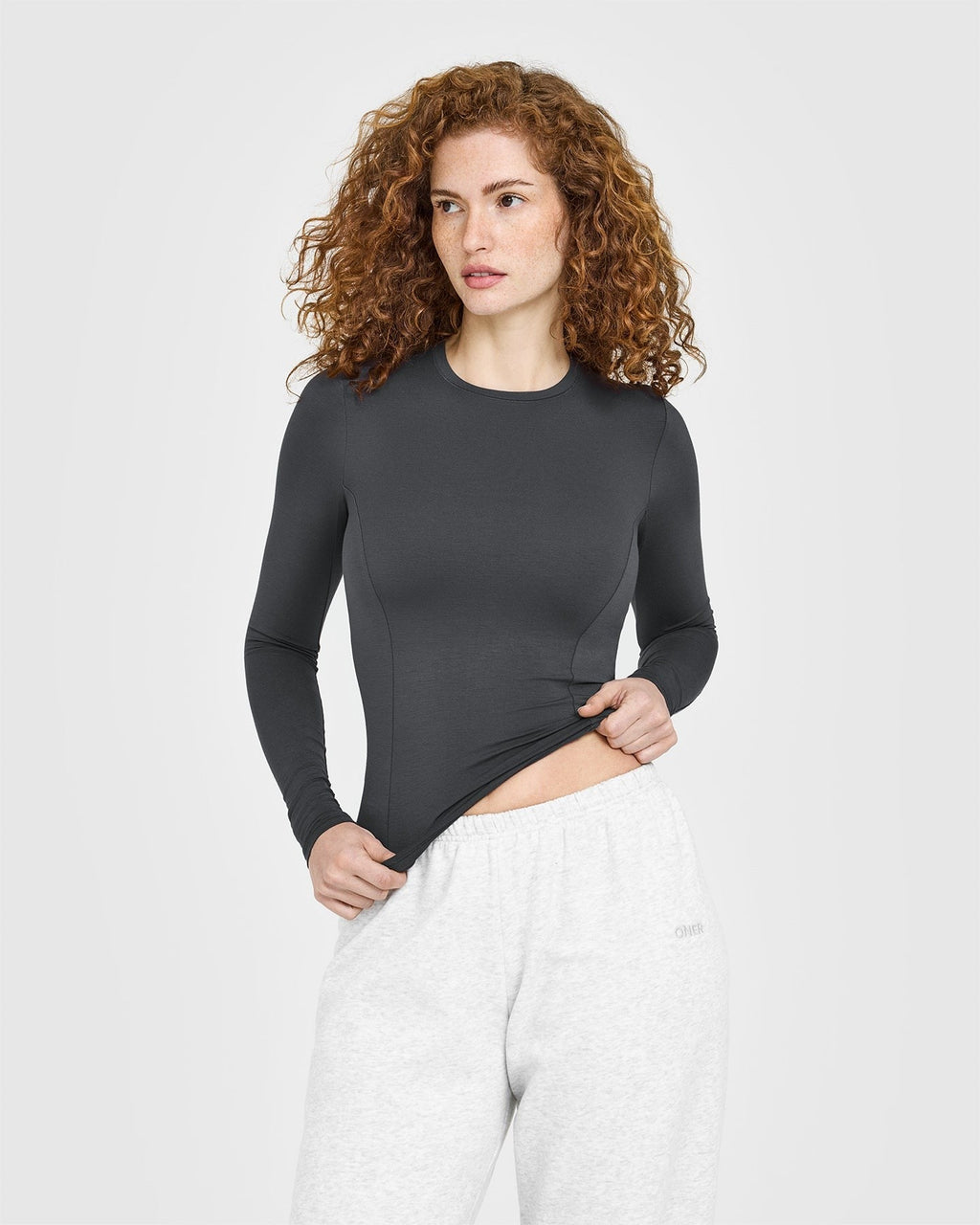MellowTM Soft Long Sleeve Top | Coal