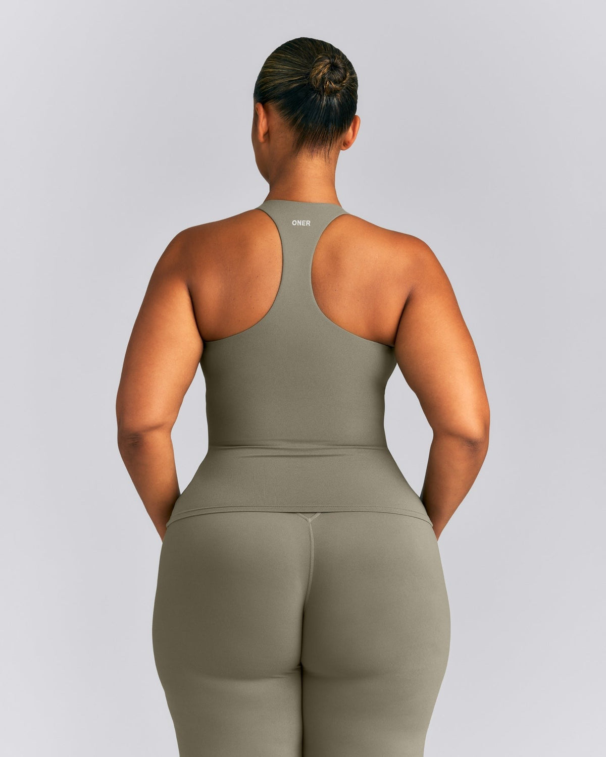SoftMotionTM Racer Back Tank Top with Built in Bra Shelf | Alpine Green