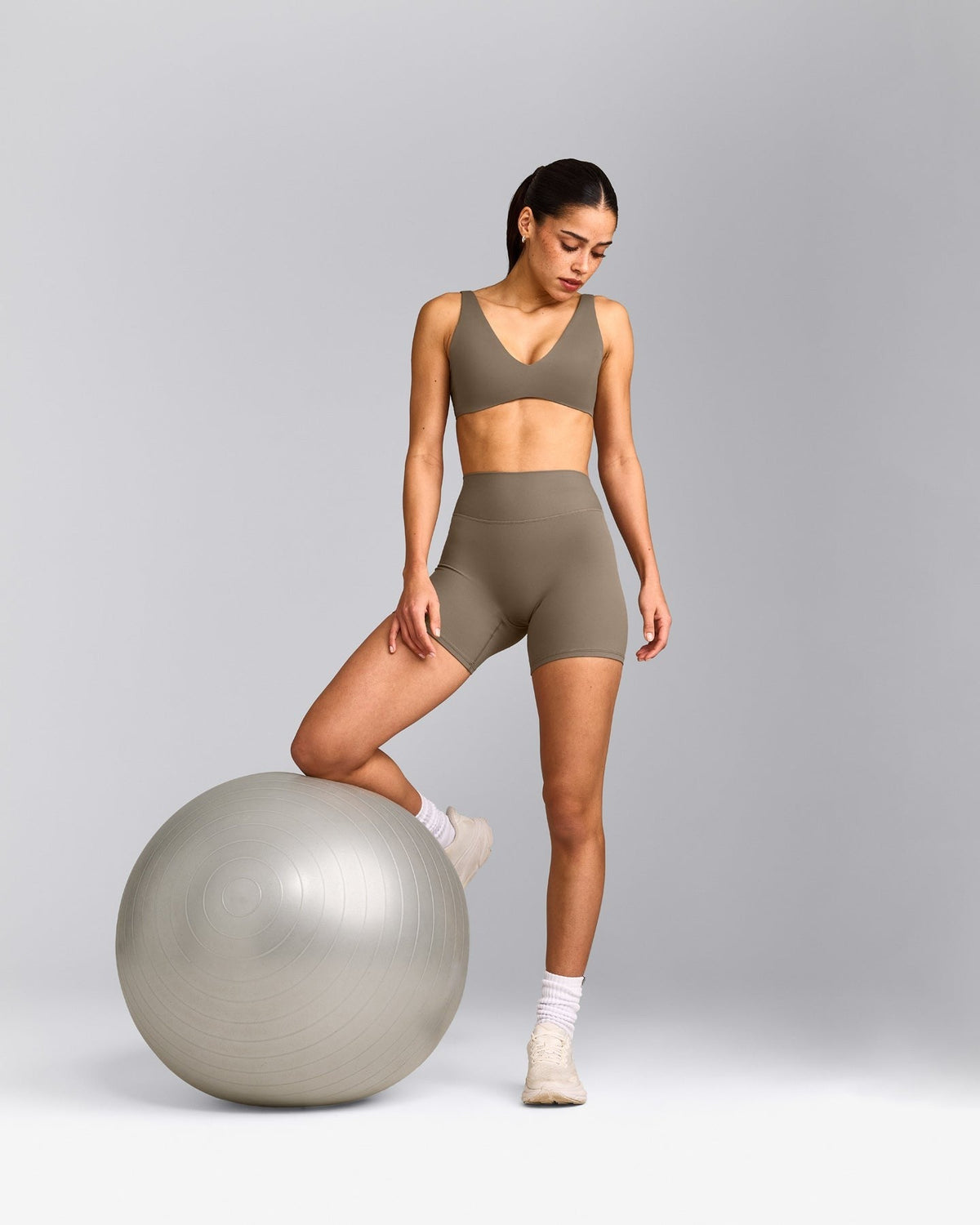 SoftMotionTM Scoop Back Bralette | Moss Brown