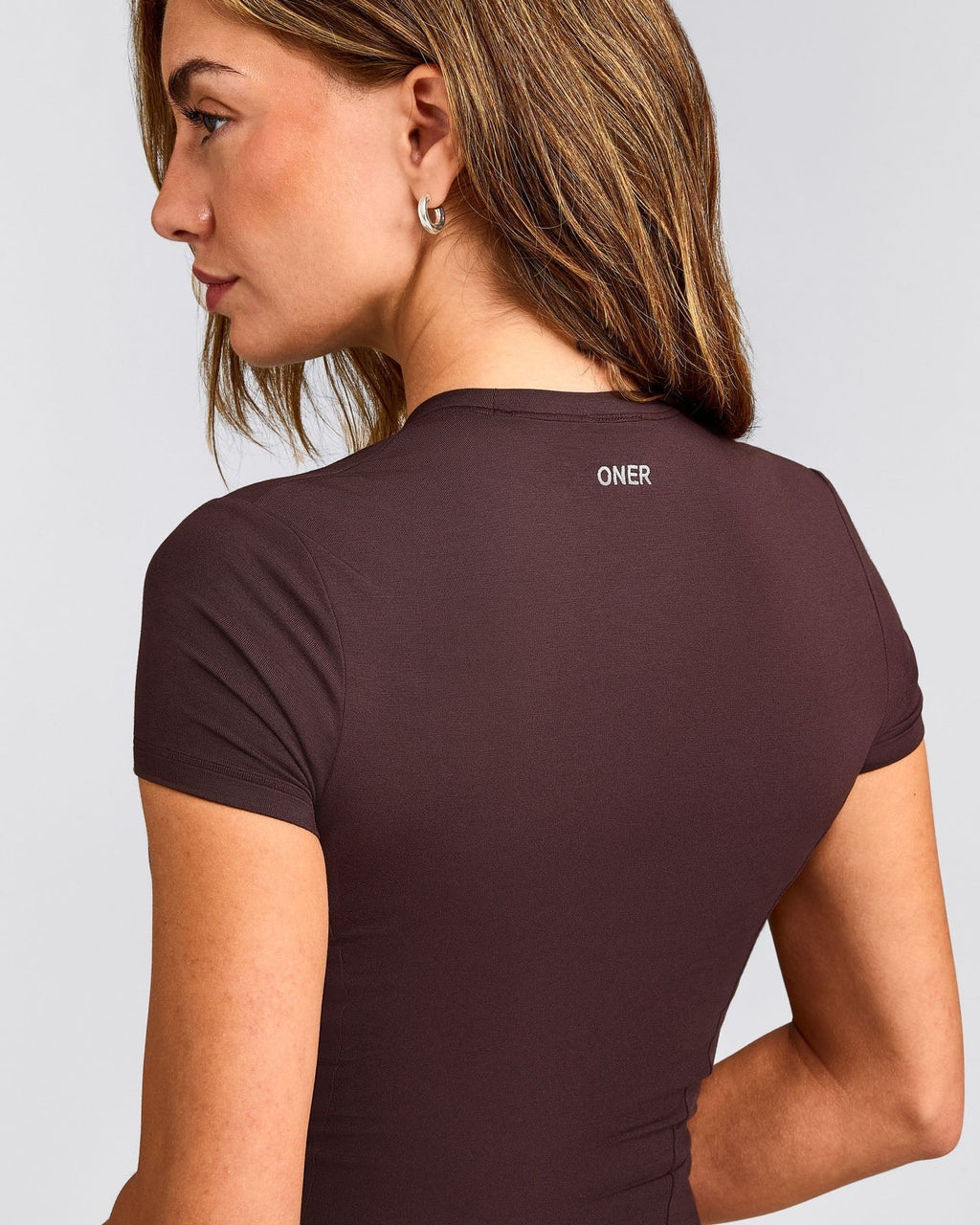 MellowTM Motion Crew Neck Top | Plum Brown