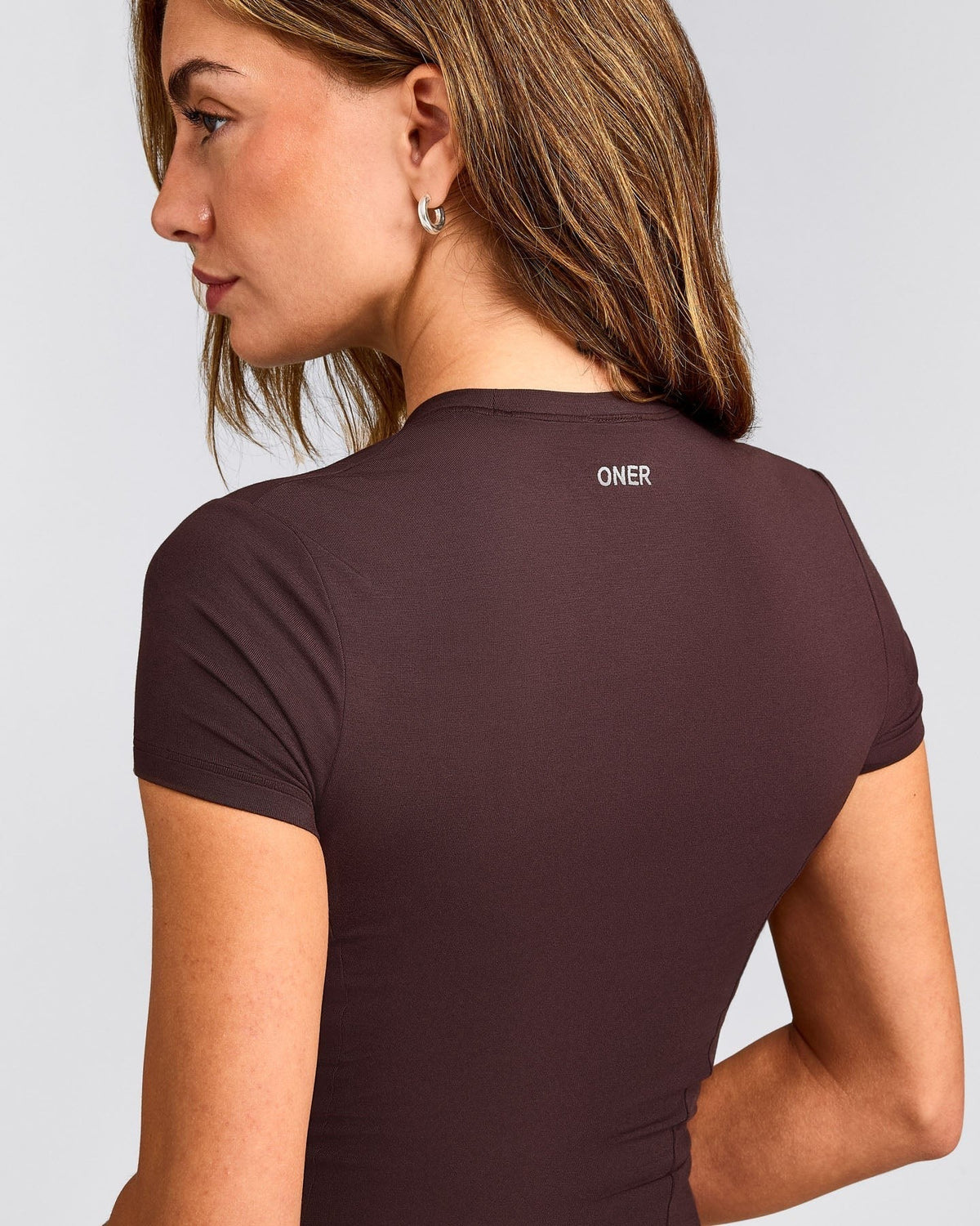 MellowTM Motion Crew Neck Top | Plum Brown