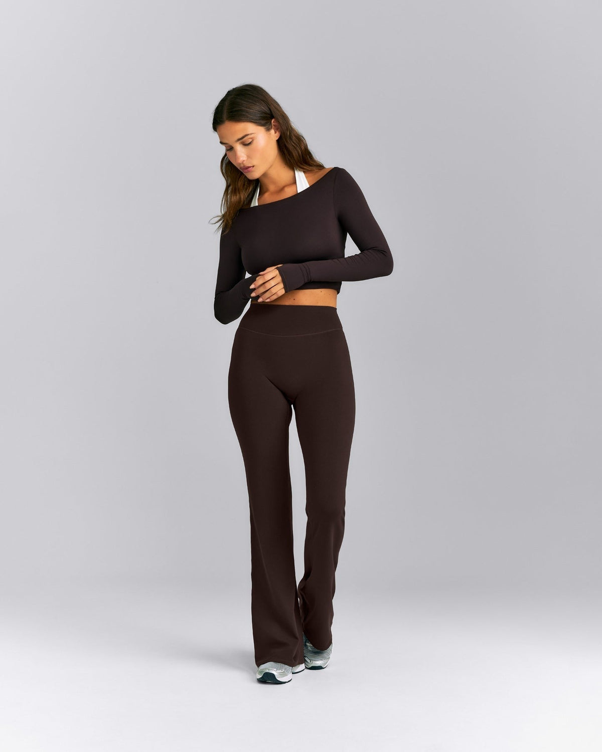 SoftMotionTM Flared Pants | 70% Cocoa