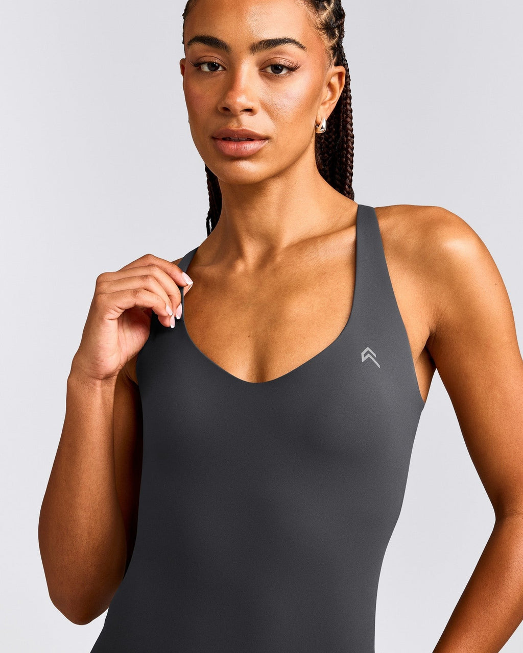 UnifiedMoveTM V Neck Cross Back Tank Top | Coal
