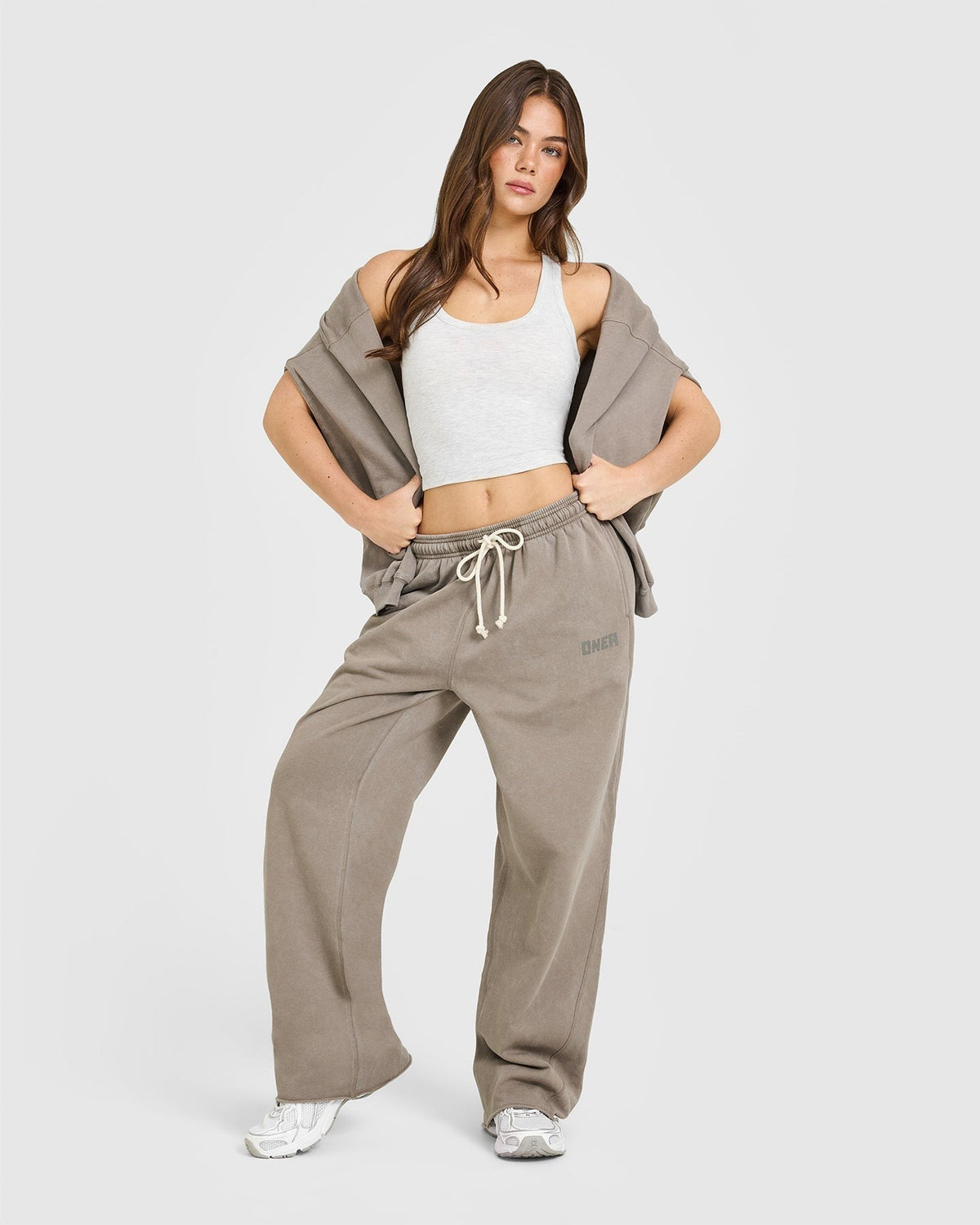 Raw Lounge Wide Leg Sweatpants | Washed Minky