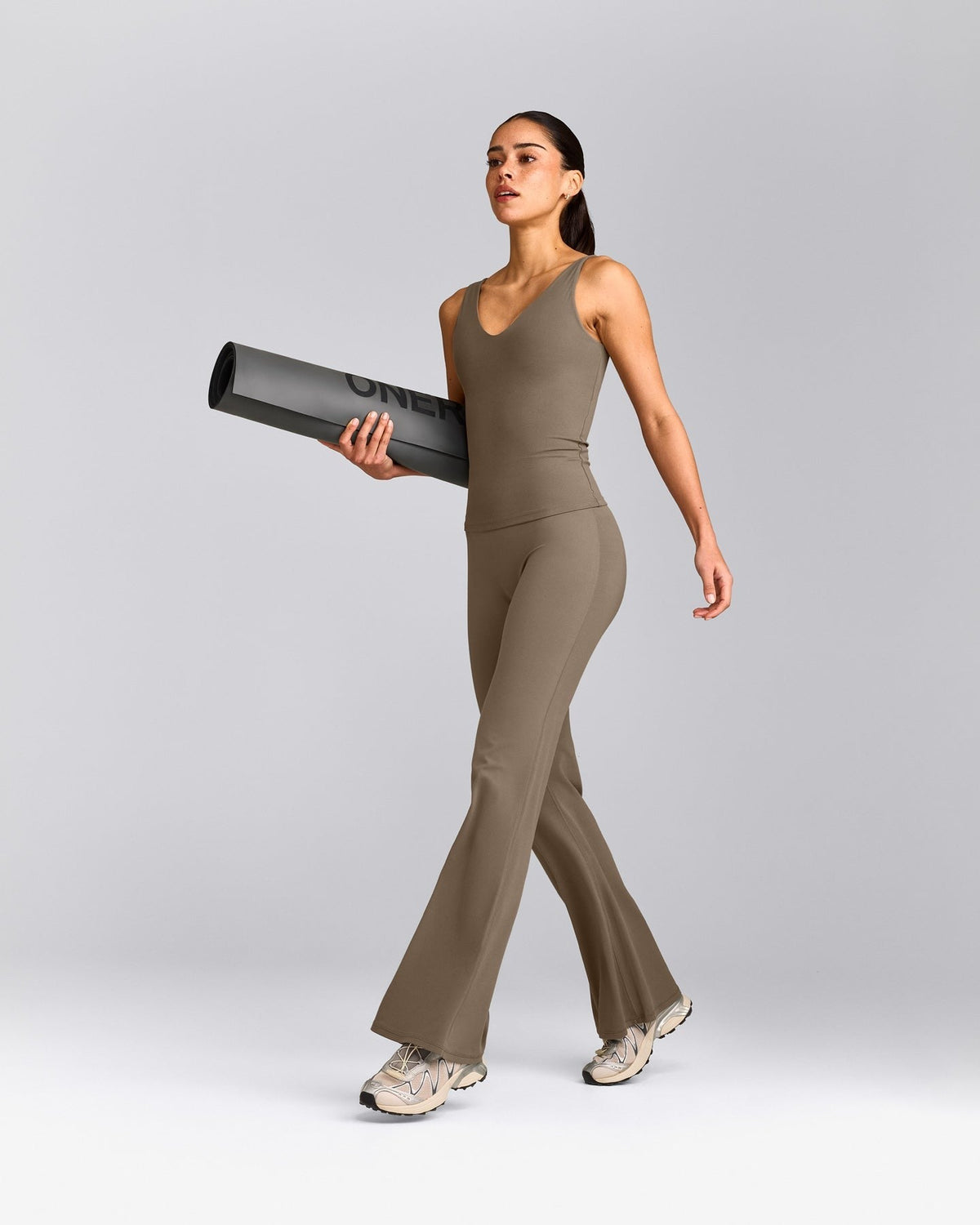 SoftMotionTM Scoop Neck Tank Top | Moss Brown