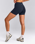 SoftMotionTM High Waisted Shorts 6" | True Blue